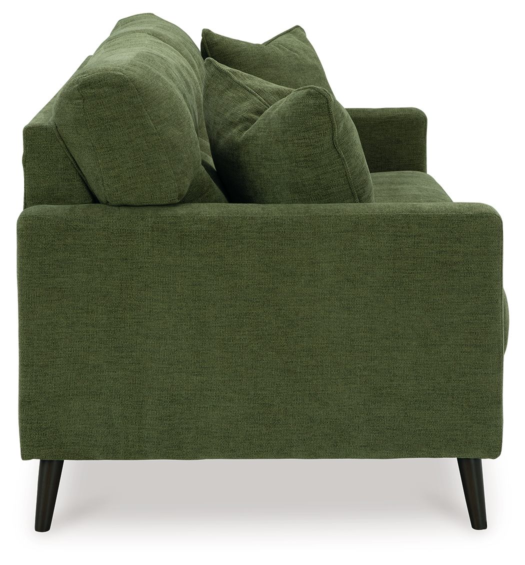 Mid-Century Modern Sofa with Tapered Accent Legs, Blue or Green - view 4