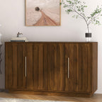 Walnut Fluted Sideboard Buffet 55 in, 4 Paneled Doors, 2 Cabinets - view 2