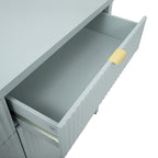 Fluted Sideboard Buffet 55 in, Light Blue, 2 Drawers and 4 Doors - view 17
