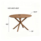 47 in Round Mid-Century Dining Table for 4, Cross Pedestal Base - view 17