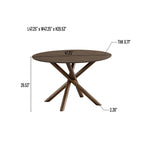 47 in Round Mid-Century Dining Table for 4, Cross Pedestal Base - view 16