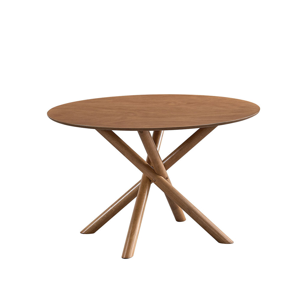 47 in Round Mid-Century Dining Table for 4, Cross Pedestal Base - view 11