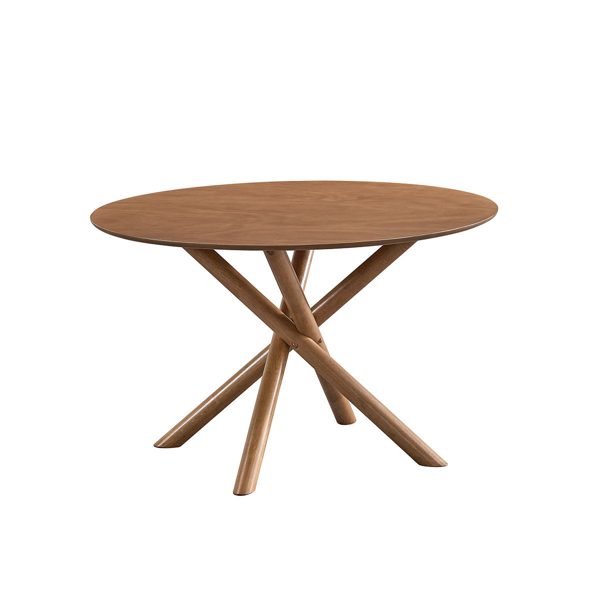 47 in Round Mid-Century Dining Table for 4, Cross Pedestal Base - view 11
