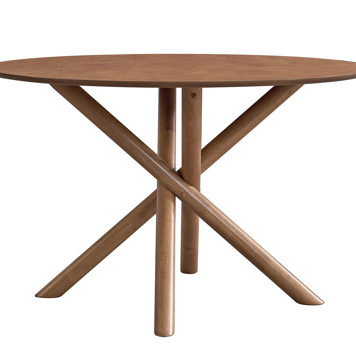 47 in Round Mid-Century Dining Table for 4, Cross Pedestal Base - view 9