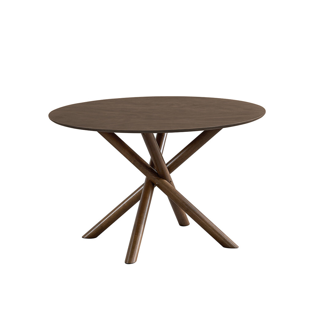 47 in Round Mid-Century Dining Table for 4, Cross Pedestal Base - view 8