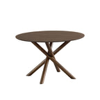 47 in Round Mid-Century Dining Table for 4, Cross Pedestal Base - view 8