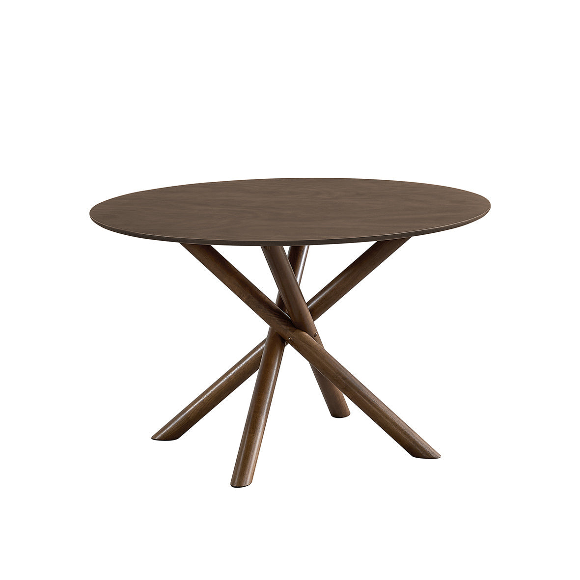 47 in Round Mid-Century Dining Table for 4, Cross Pedestal Base - view 8