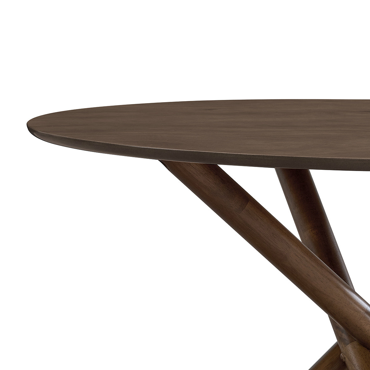 47 in Round Mid-Century Dining Table for 4, Cross Pedestal Base - view 5