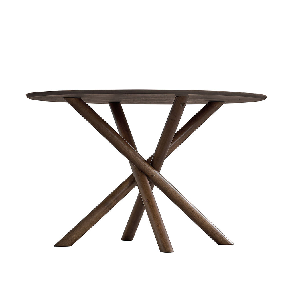 47 in Round Mid-Century Dining Table for 4, Cross Pedestal Base - view 3