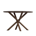 47 in Round Mid-Century Dining Table for 4, Cross Pedestal Base - view 3