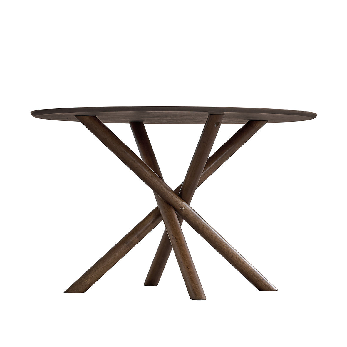 47 in Round Mid-Century Dining Table for 4, Cross Pedestal Base - view 3