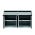 Fluted Sideboard Buffet 55 in, Light Blue, 2 Drawers and 4 Doors - view 12