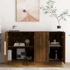 Walnut Fluted Sideboard Buffet 55 in, 4 Paneled Doors, 2 Cabinets - view 3