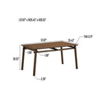 58 in Mid-Century Dining Table Set with Upholstered Chairs, Seats 4 to 6 - view 20