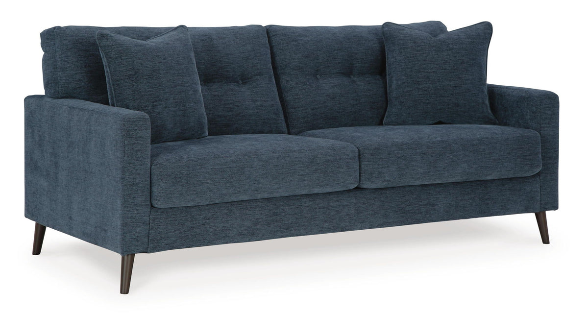 Mid-Century Modern Sofa with Tapered Accent Legs, Blue or Green - view 7