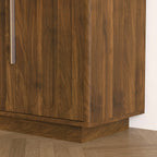 Walnut Fluted Sideboard Buffet 55 in, 4 Paneled Doors, 2 Cabinets - view 4