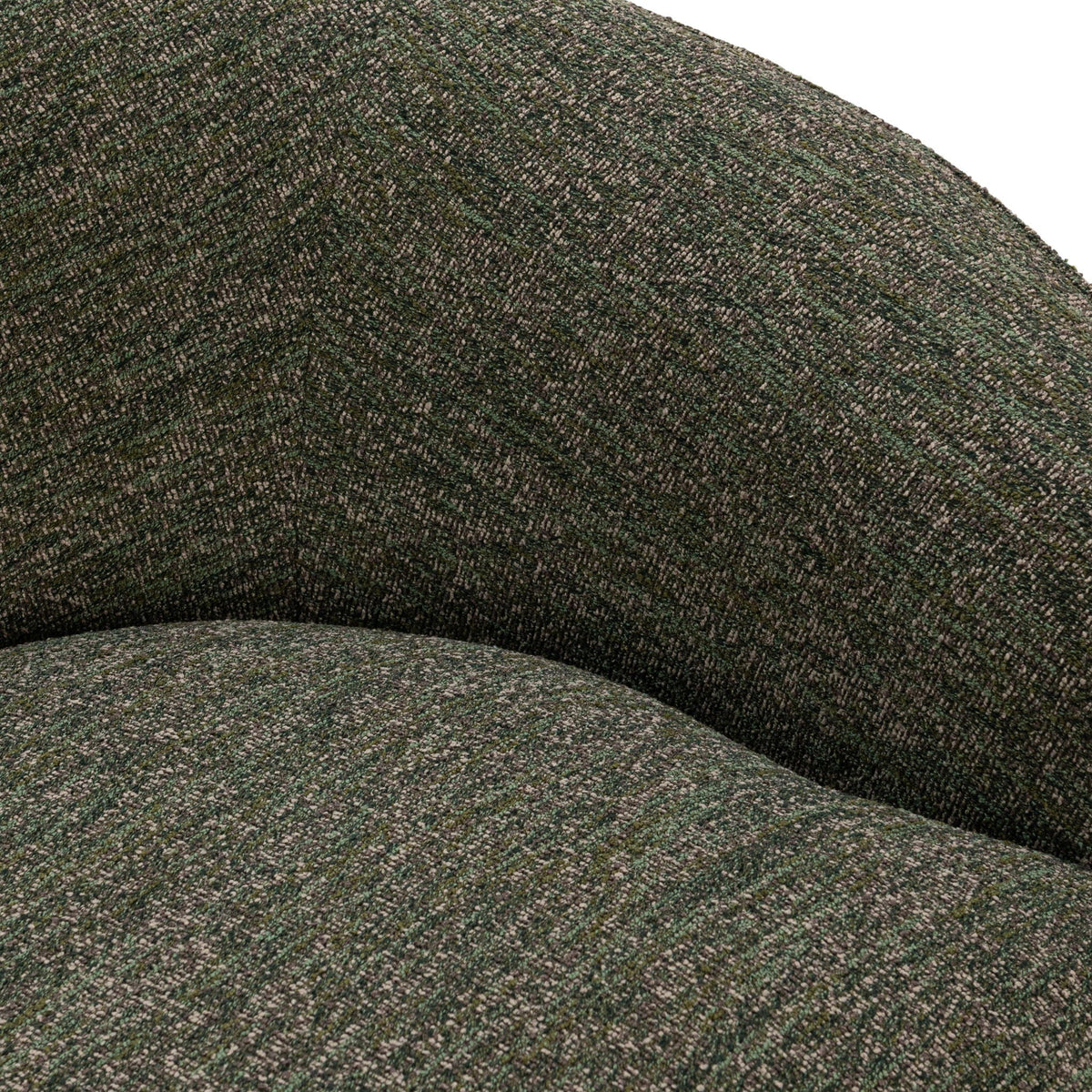 Curved Modern Sofa with Solid Wood Base, Oatmeal or Antique Green - view 6