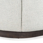 Curved Modern Sofa with Solid Wood Base, Oatmeal or Antique Green - view 4