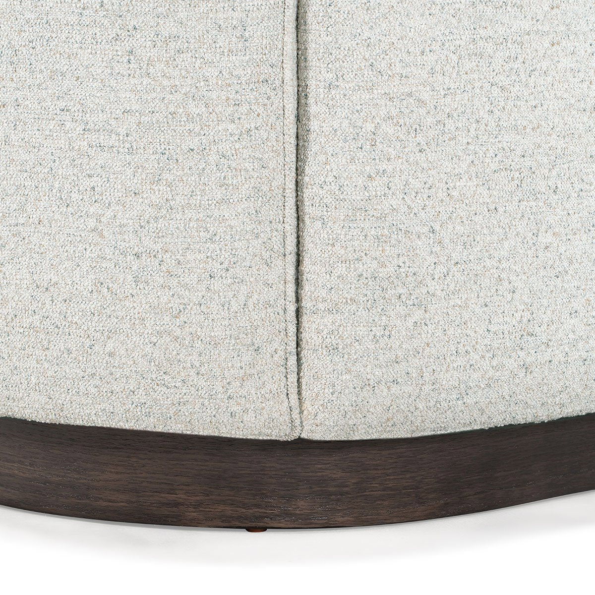 Curved Modern Sofa with Solid Wood Base, Oatmeal or Antique Green - view 4