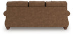 Traditional Roll-Arm Sofa with Nailhead Trim and Toss Pillow, Dark Brown or Dark Gray - view 10