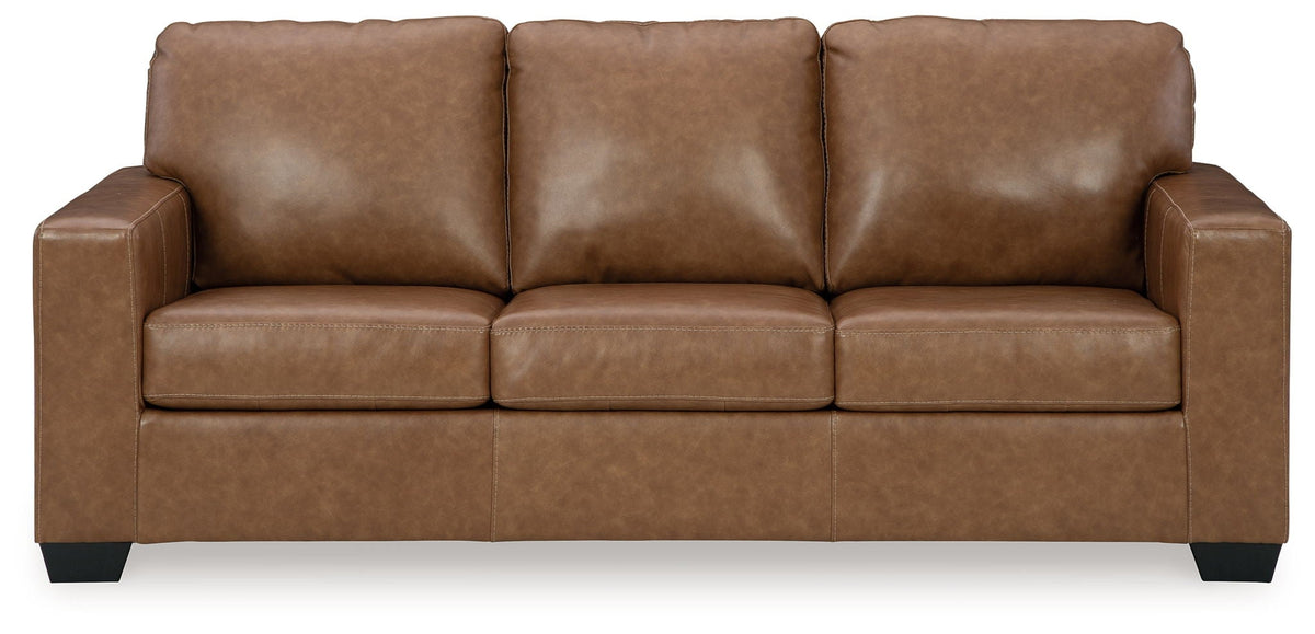 Contemporary Two-Tone Sofa with Clean Lines, Light Brown or Blue