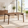 58 in Mid-Century Modern Dining Table for 4 to 6, Walnut or Oak