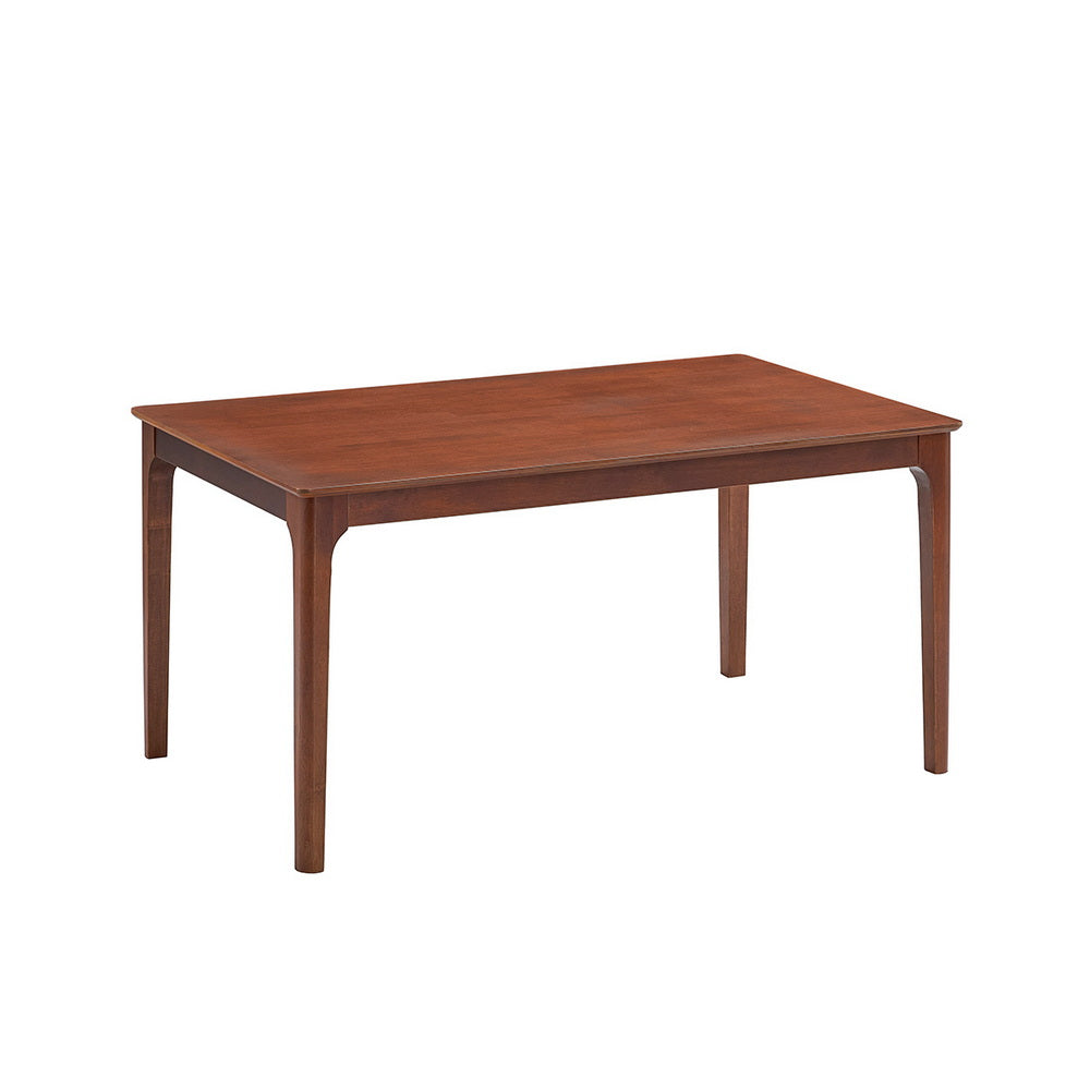 Solid Wood Dining Table and Ladder-Back Chairs, Seats 4 or 6 - Walnut / Seats 4 (Table + 4 Chairs)