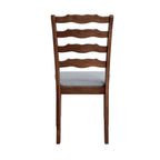 Solid Wood Dining Table and Ladder-Back Chairs, Seats 4 or 6 - White-Washed / Seats 4 (Table + 4 Chairs)