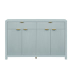 Fluted Sideboard Buffet 55 in, Light Blue, 2 Drawers and 4 Doors - view 11