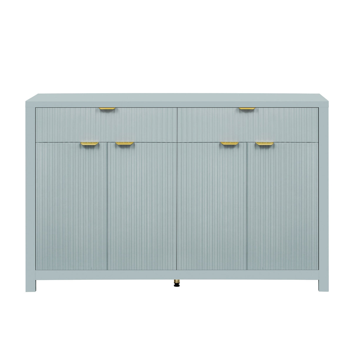 Fluted Sideboard Buffet 55 in, Light Blue, 2 Drawers and 4 Doors - view 11